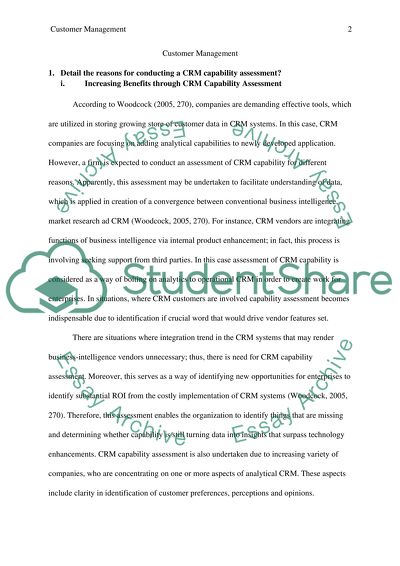 The Reasons for Conducting a CRM Capability Assessment