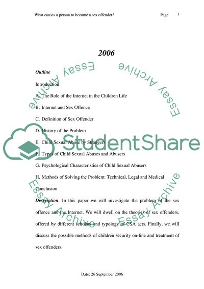 What Causes a Person to Become a Sex Offender