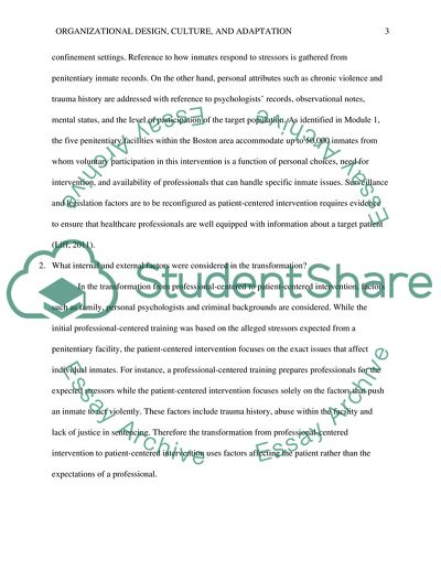 Organizational Design, Culture, and Adaptation