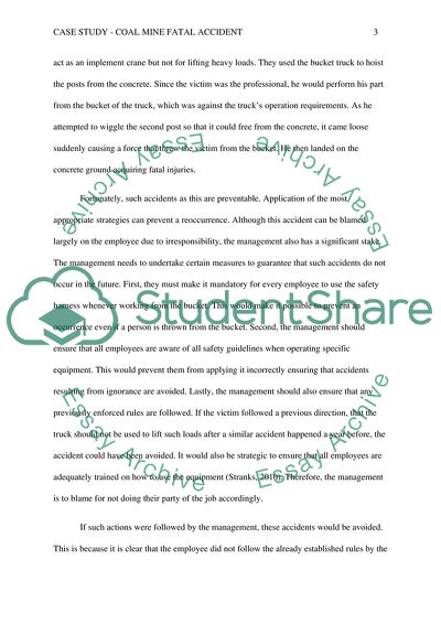 Coal Mine Fatal Accident