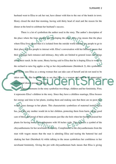 Symbolism in The Chrysanthemums by John Steinbeck