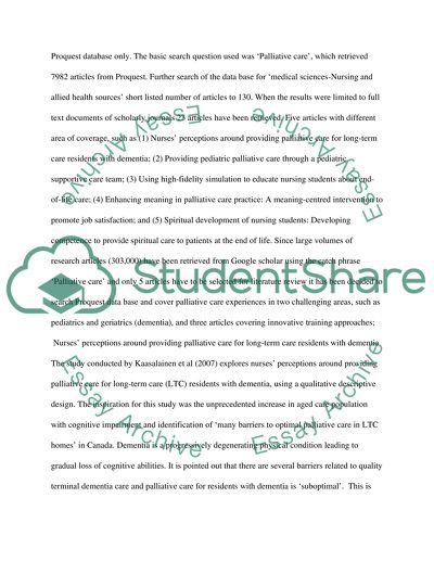 Relevance of Palliative Care Training in Nursing Practice