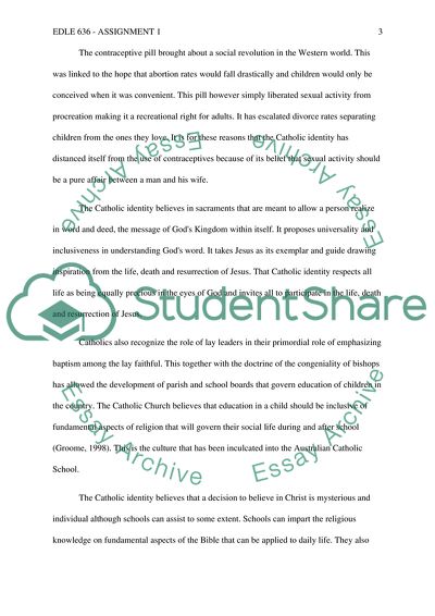 Catholic Identity and Culture of the Australian Catholic School