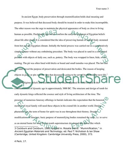 Features Of The Mummification Process In Ancient Egypt