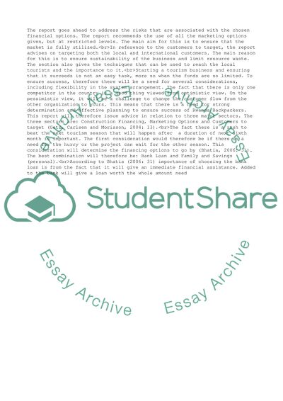 Tourism Sector Entrepreneurial Advice