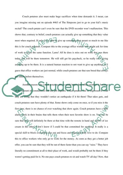 The Life of a Couch Potato