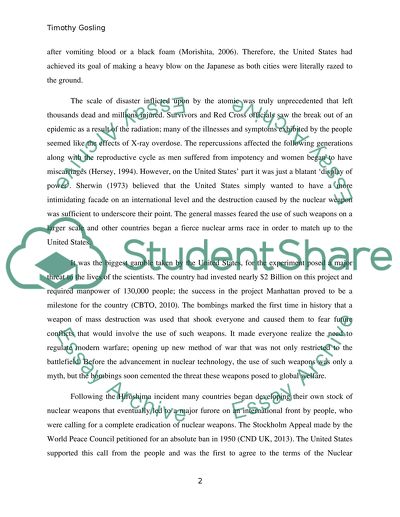 What was the short term significance of the successful testing of the atomic bomb