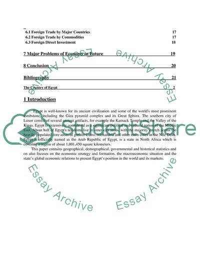 The Country Of Egypt