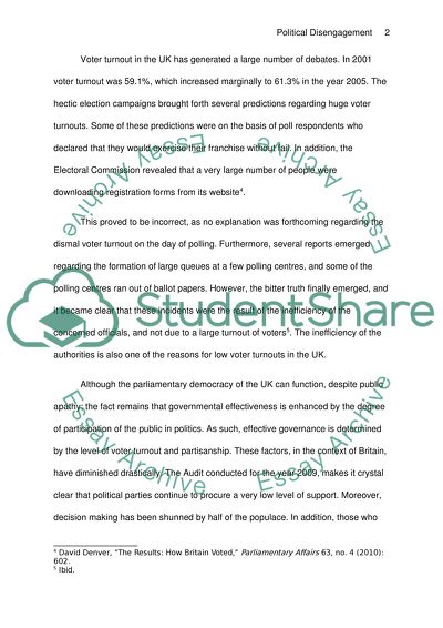 Political Disengagement