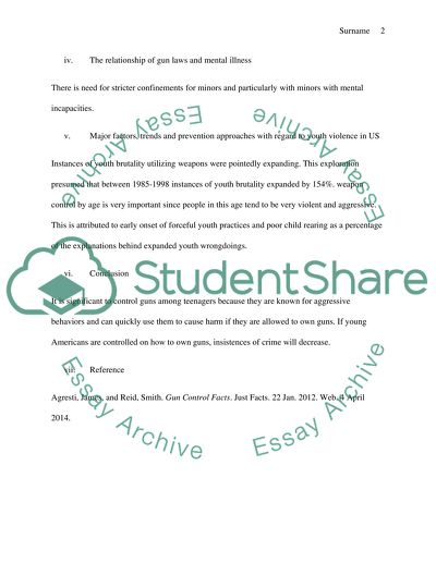 Opposition Outline: Opinions on Gun Control By Age Group