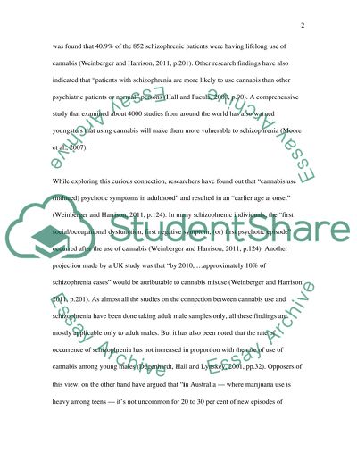 Schizophrenic Male Patients Who Misuse Cannabis