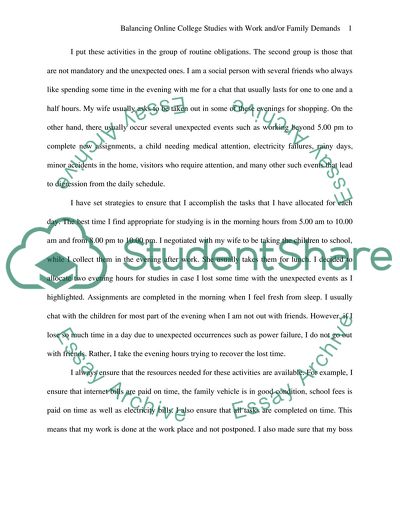 How to Balance Online College Studies with Work and/or Family Demands