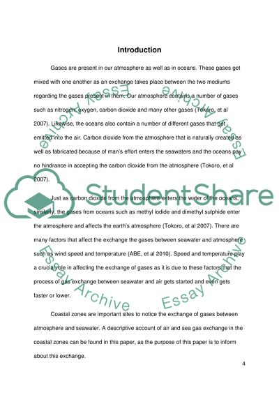 Air and sea gas exchange in coastal zones