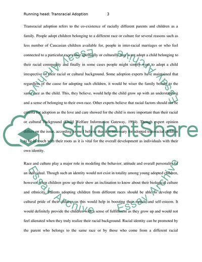 Should race and culture matter for children in foster care placed with adoptive families