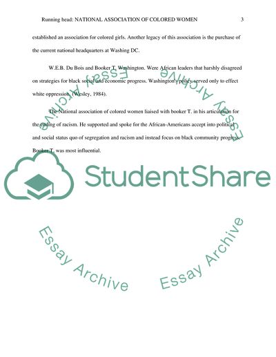 Foundation of the National Association of Colored Womens Clubs (NACW)