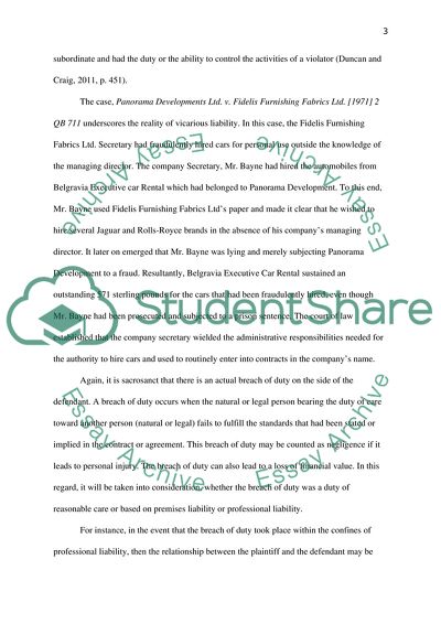 Establishing Duty of Care in Negligence