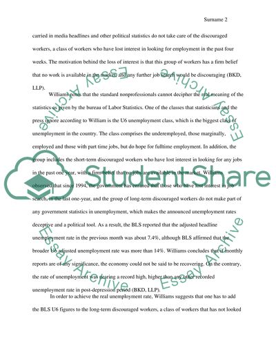 Unemployment rates statistical flaws