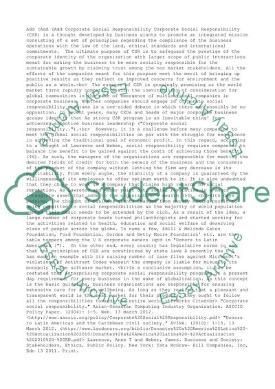 Should companies engage in Corporate Social Responsibility programs Why or why not