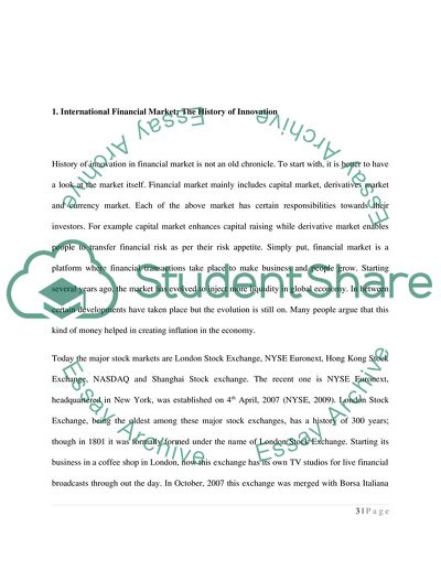 International Financial Market And Modern Capitalism