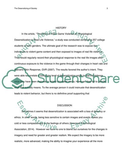 Effect of Video Game Violence on Physiological Desensitization to Real-Life Violence