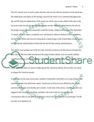 The 9/11 Terrorist Attacks