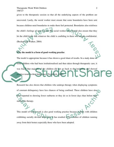 Therapeutic Work with Children