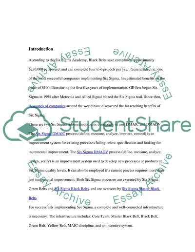 Six Sigma Implementation