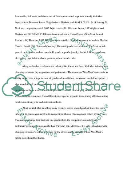 The Impact of Customers Tastes Changing on WALMART