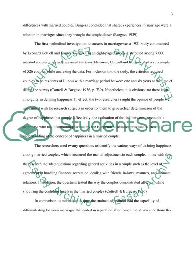 Success and Failure Regarding Predict Marital Achievement