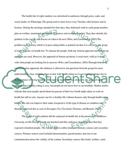 Evaluating and Critically Appraising the Health Fair