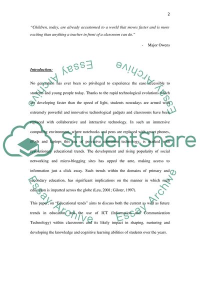 example of research paper about education