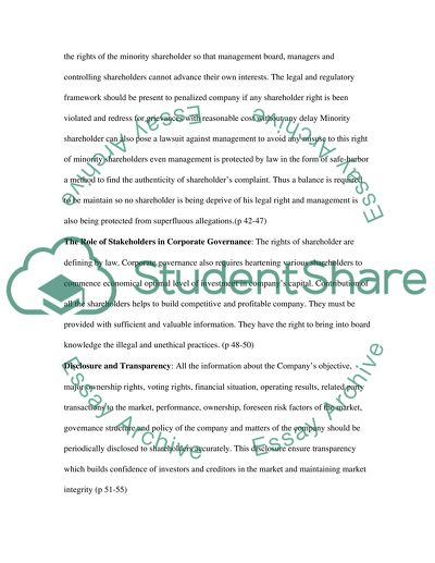 Corporate Governance Process