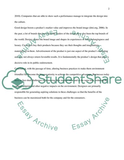 What is your reflection on the role of design in business