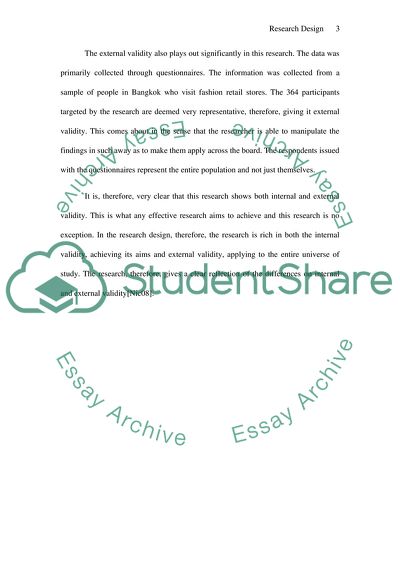 Research Design: Internal and External Validity