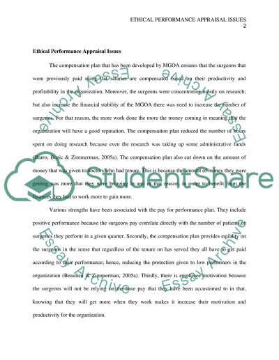 Ethical Performance Appraisal Issues