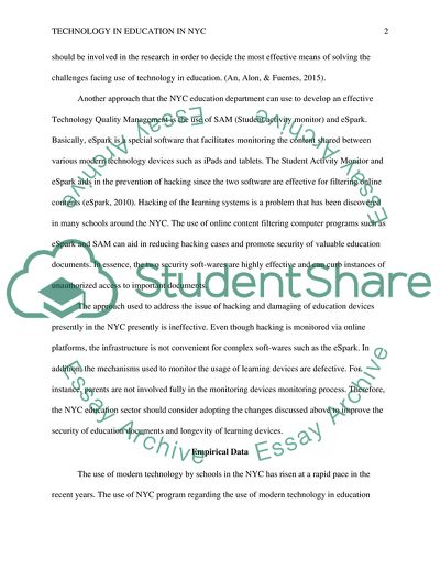 Technology in Education in NYC