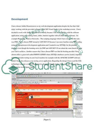 The Development of an E-commerce Web Site