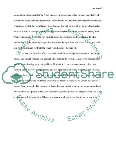 International Students and the US Culture