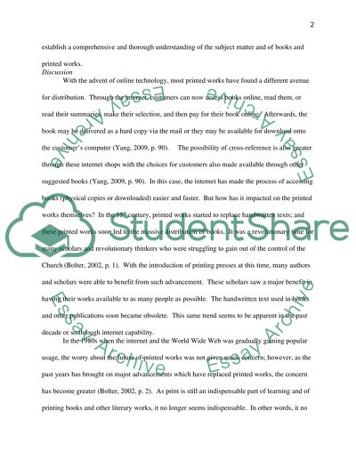 Do Printed Works Have a Future