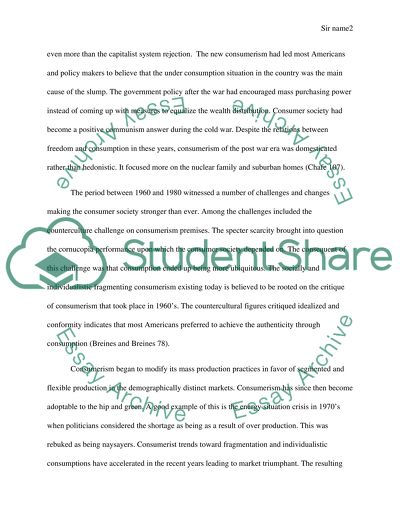 Cold War and Consumerists Mass Culture