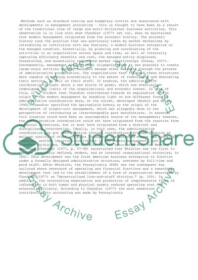 Management Accounting Issues