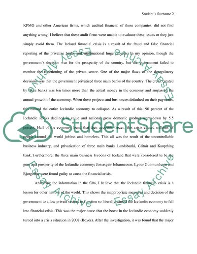 Iceland Financial Crisis 2008-2011