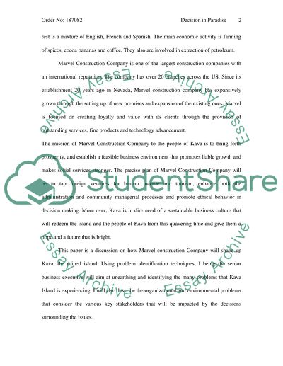 Decision in Paradise