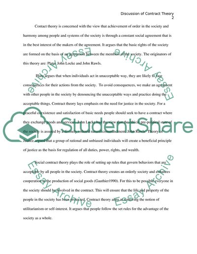 The Proper Implementation of the Contract Theory