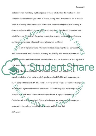 Similarities and differences between Salvador Dali and Rene Magritte