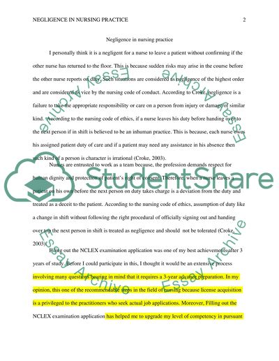 Nurses, Negligence, and Malpractice