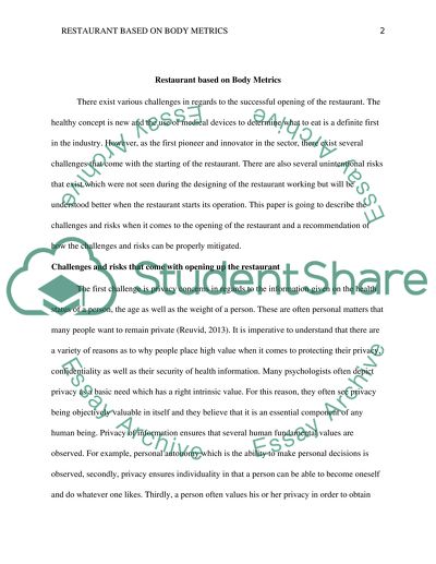 Open a new restaurants that serves the best and health foods based on body metrics