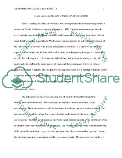 causes of stress among college students essays