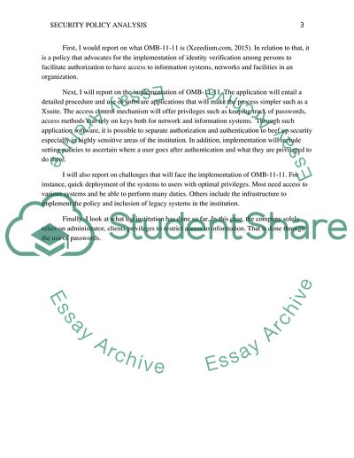 Security Policy Analysis