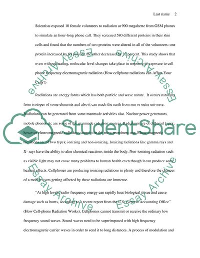 Cell Phone Radiation Effects on Humans